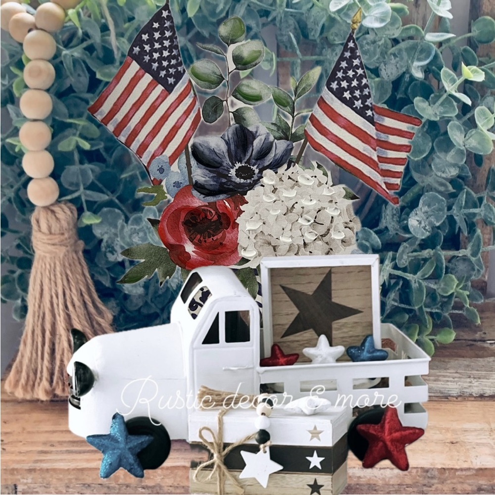❤️🤍💙 Patriotic Wood Box Sign Set